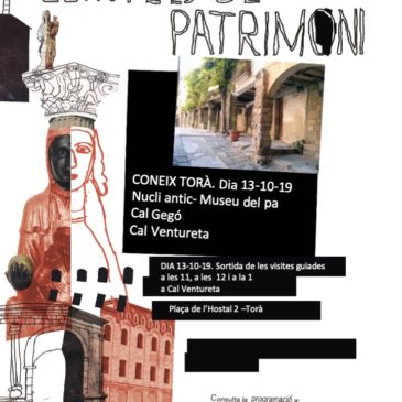 Jornades Europees de Patrimoni 2019 a Torà (JEP2019)