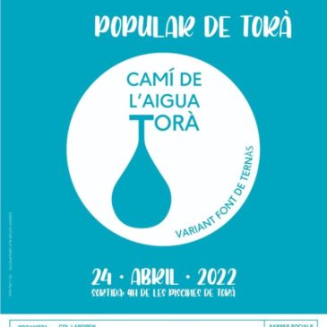 41a Caminada Popular de Torà. Completem el Camí de l’Aigua